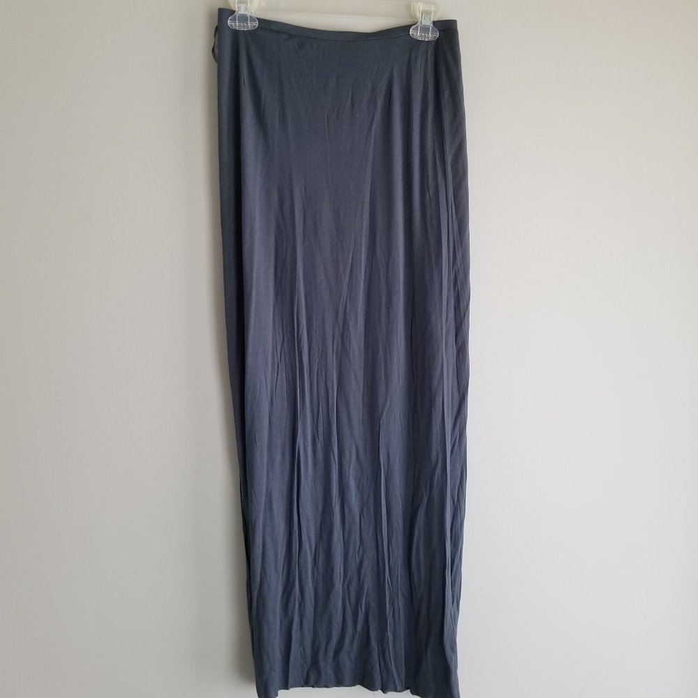 Chan Luu Slate Blue Sheer Maxi Skirt with Sequin Strips - Picture 8 of 11